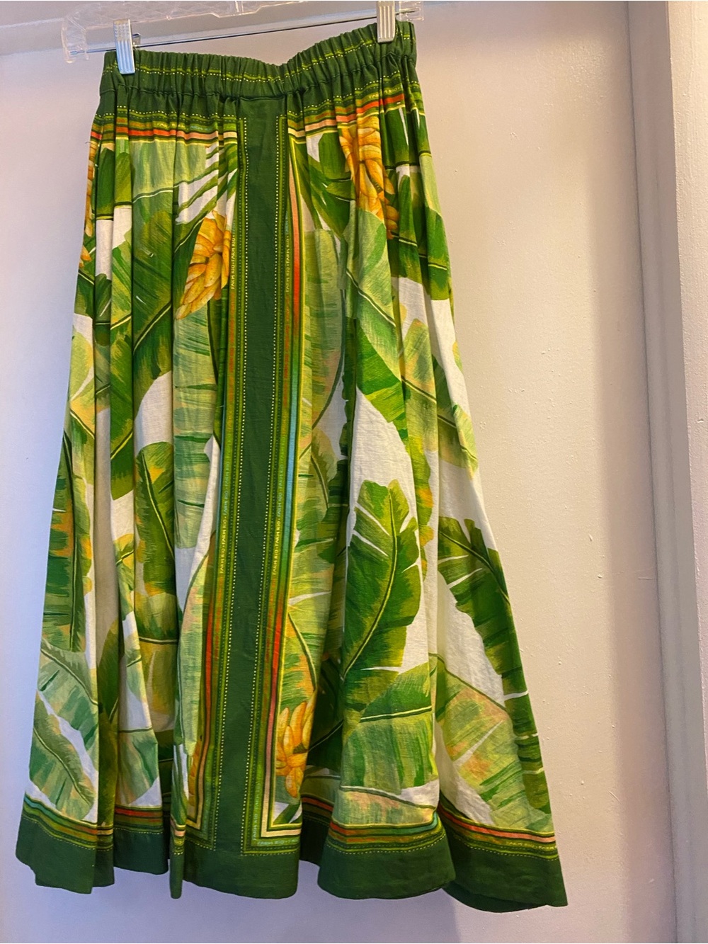 NWT, Farm rio fresh forest scarf midi skirt, size XS - Picture 3 of 5